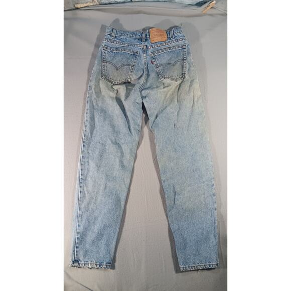 Levi’s 550 Relaxed Fit Jeans 32x32 Light Wash Tapered Leg Vintage Blank Red Tab - Picture 7 of 8